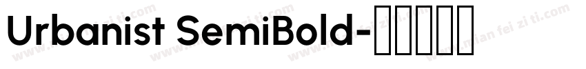 Urbanist SemiBold字体转换